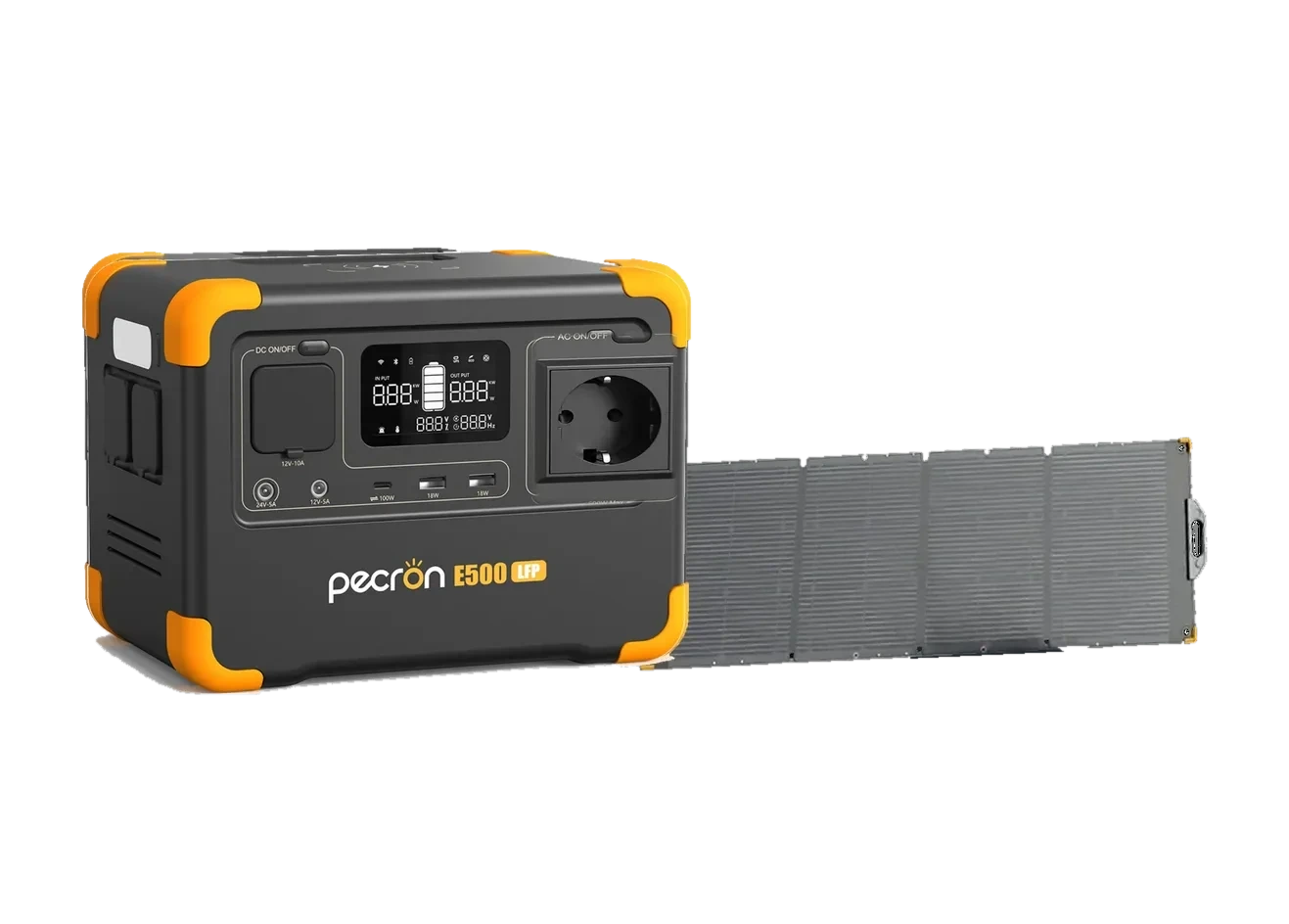 PECRON E500 z panelem solarnym 100 W
