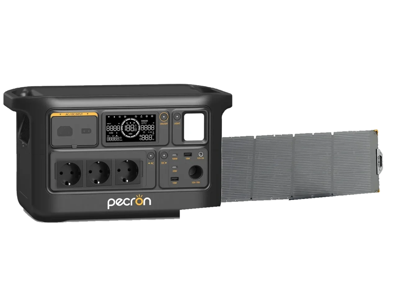 PECRON F1000 z panelem solarnym 200 W