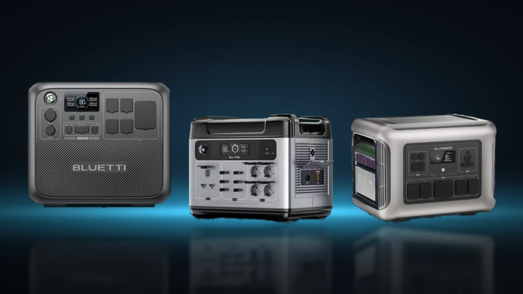Stacje zasilania 2 kWh z trybem UPS: Bluetti AC200L, Oukitel P2001E Plus i Allpowers R2500