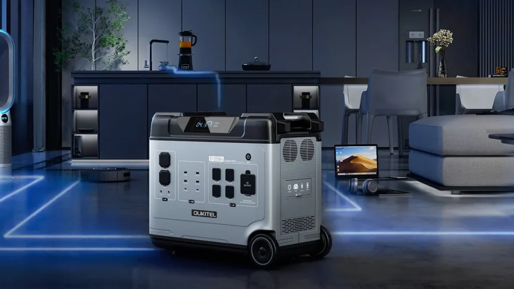 Stacja zasilania Oukitel P5000 o pojemności 5,1 kWh przygotowana do awaryjnego zasilania domu