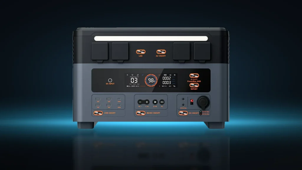 Przenośna stacja zasilania Oscal PowerMax 2400 Pro 2016 Wh z modułową rozbudową do 22,2 kWh
