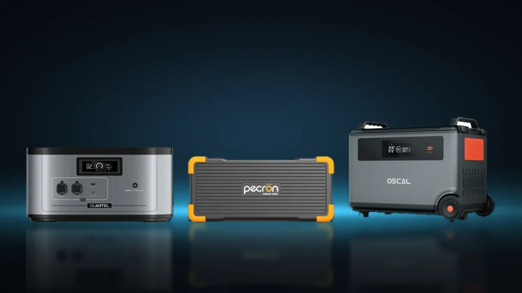 Moduły rozbudowy stacji zasilania: Oukitel B2000, Pecron EP3000-48V i Oscal BP3600